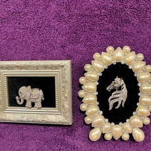 JEWELRY ART PICTURES. ELEPHANT/HORSE. MAKES GREAT GIFTS 🎁 (Set of 2)